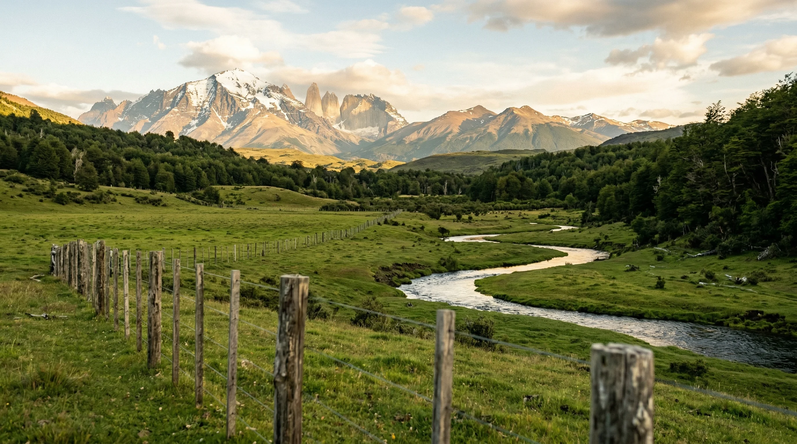 Parcela rural con montanas en la Patagonia chilena, terrenos en venta Region de Aysen